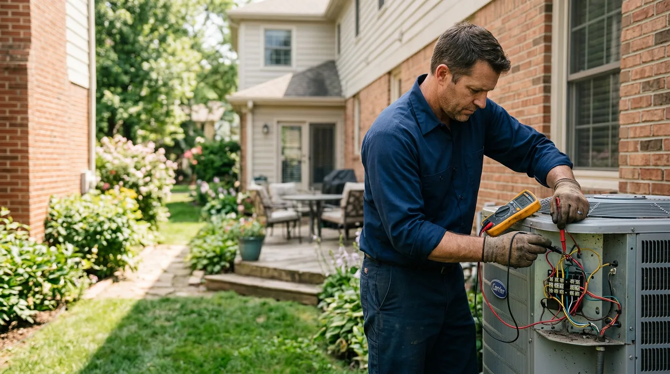 HVAC technician working near Highland, WI